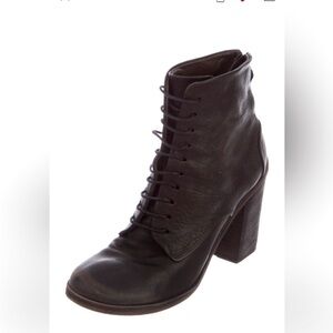 MARSELL Couture Black Leather Lace Up Boots